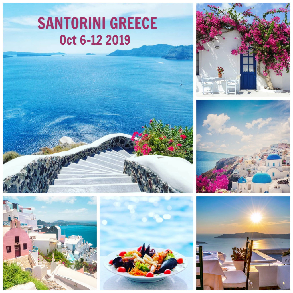 Santorini Greece Collage dates